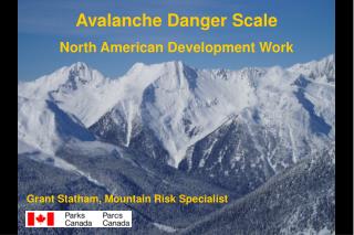 Avalanche Danger Scale North American Development Work