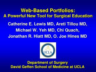 Web-Based Portfolios: A Powerful New Tool for Surgical Education