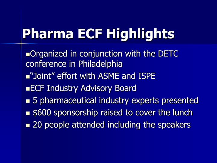 pharma ecf highlights