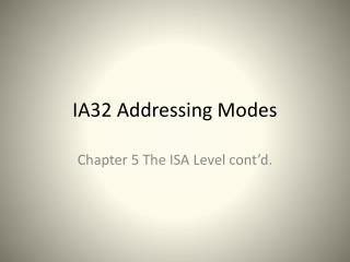 IA32 Addressing Modes