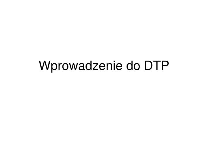 wprowadzenie do dtp