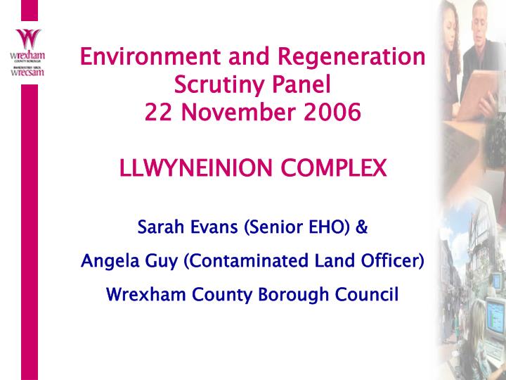 environment and regeneration scrutiny panel 22 november 2006 llwyneinion complex