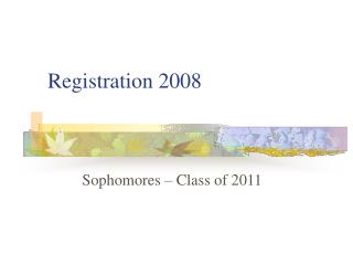 Registration 2008