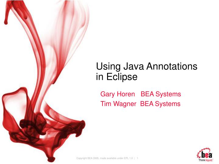 using java annotations in eclipse