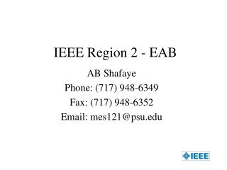 IEEE Region 2 - EAB