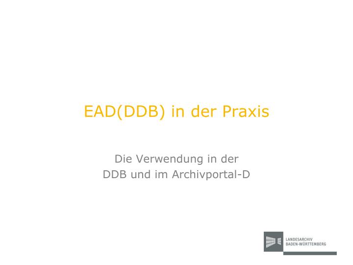 ead ddb in der praxis