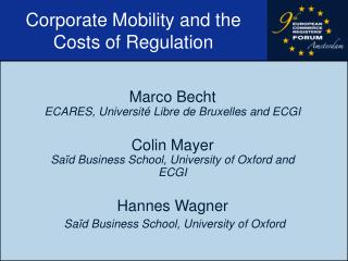 Corporate Mobility and the Costs of Regulation