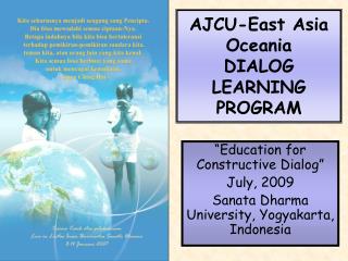 AJCU-East Asia Oceania DIALOG LEARNING PROGRAM