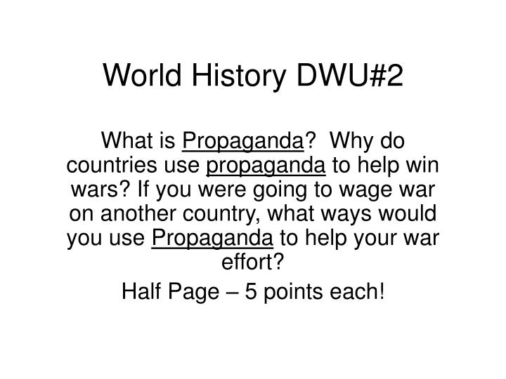 world history dwu 2