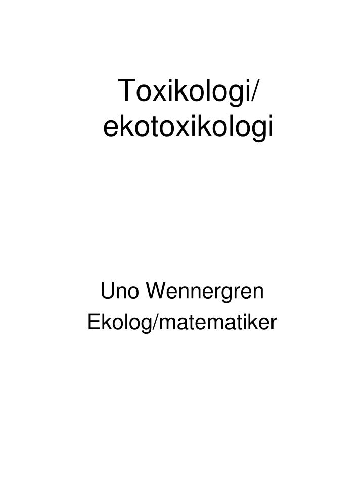 toxikologi ekotoxikologi