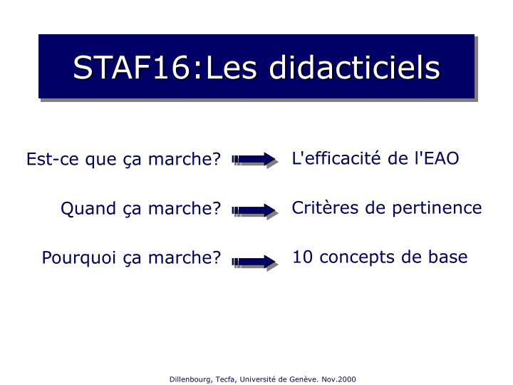 staf16 les didacticiels