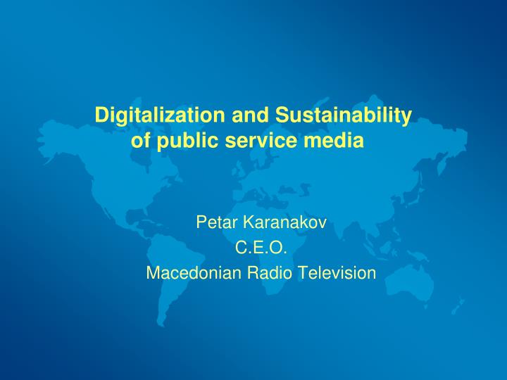 digitalization and sustainability of public service media