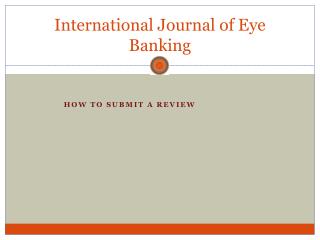 International Journal of Eye Banking