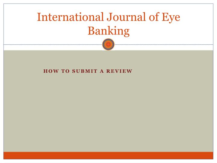 international journal of eye banking