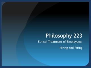 Philosophy 223