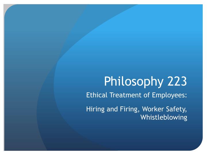 philosophy 223