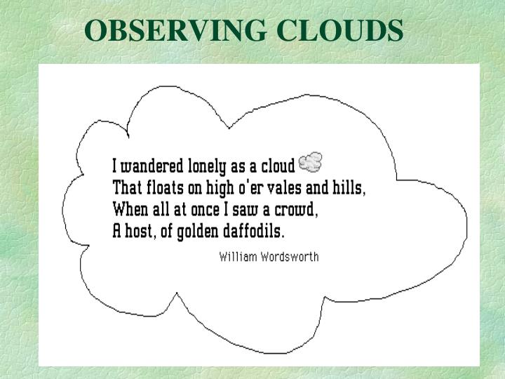 observing clouds
