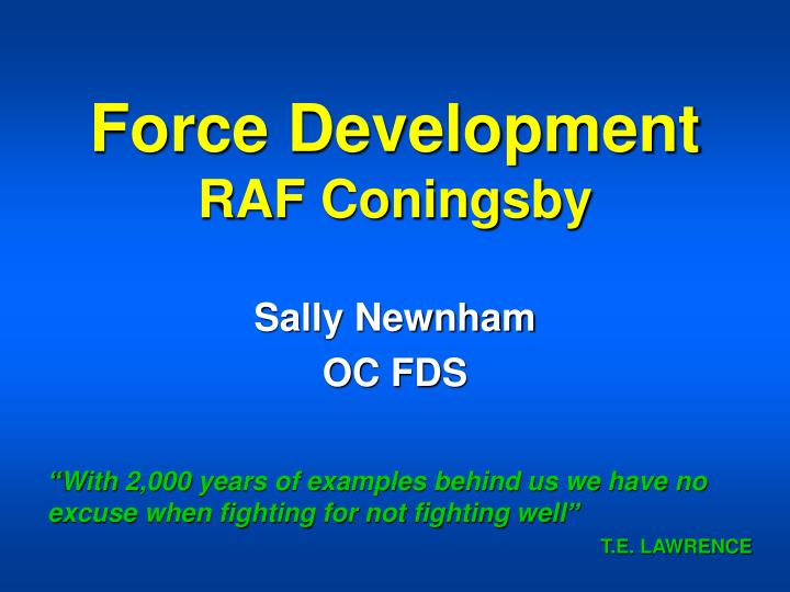 force development raf coningsby