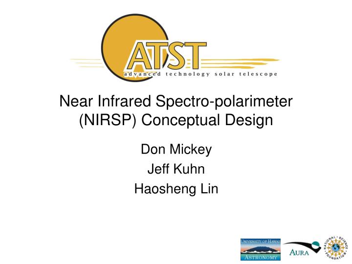 near infrared spectro polarimeter nirsp conceptual design