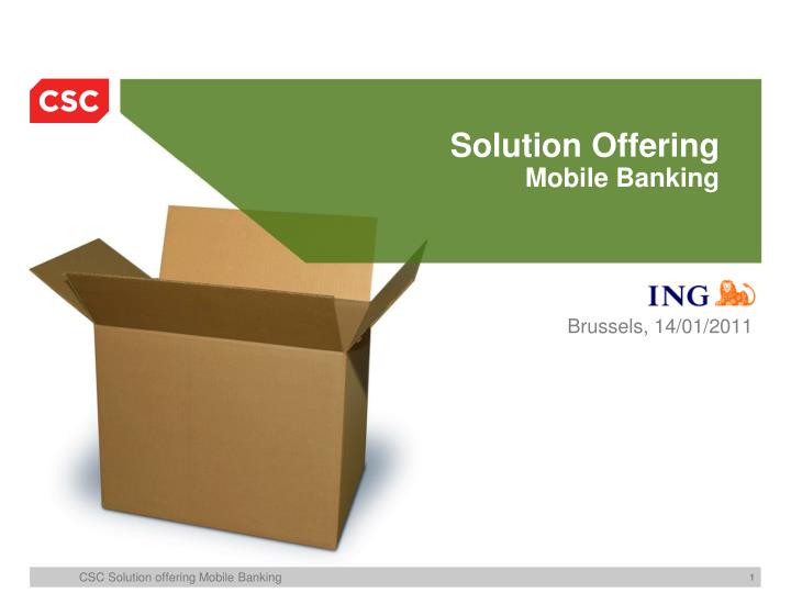 solution offering mobile banking