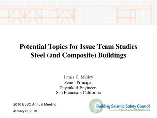 Potential Topics for Issue Team Studies Steel (and Composite) Buildings