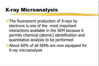 X-ray Microanalysis