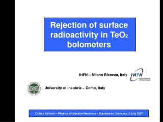 Rejection of surface radioactivity in TeO 2 bolometers