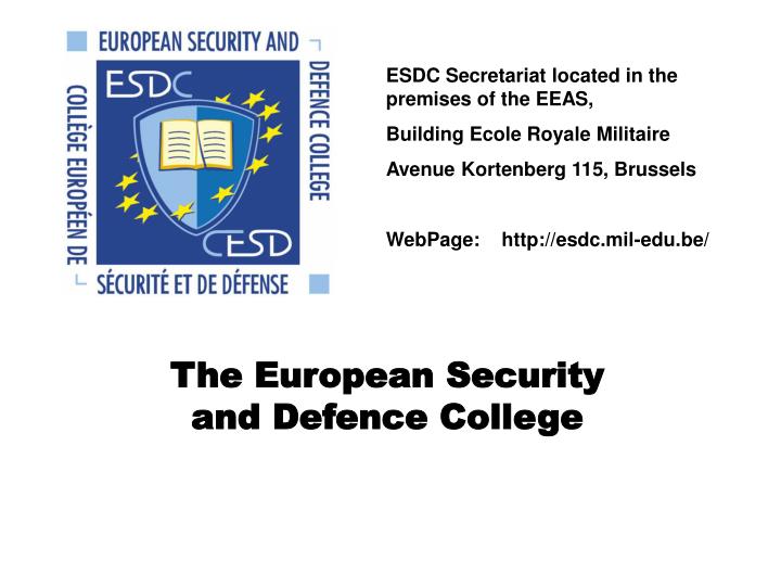 the european security and defence college