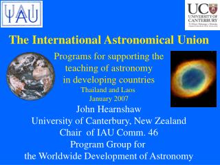 The International Astronomical Union Programs for supporting the teaching of astronomy