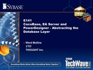 E141 CocoBase, EA Server and PowerDesigner - Abstracting the Database Layer