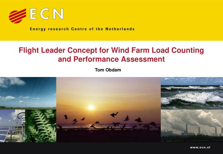 flight leader concept for wind farm load counting and performance assessment