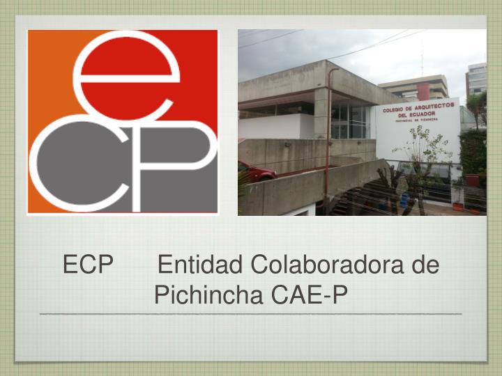 ecp entidad colaboradora de pichincha cae p