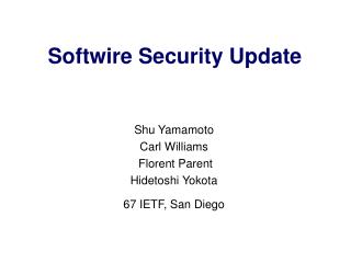 Softwire Security Update