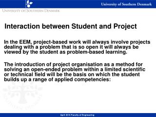 Interaction between Student and Project