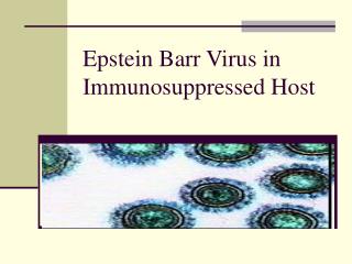 Epstein Barr Virus in Immunosuppressed Host