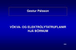 gestur p lsson