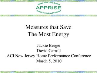 Measures that Save The Most Energy