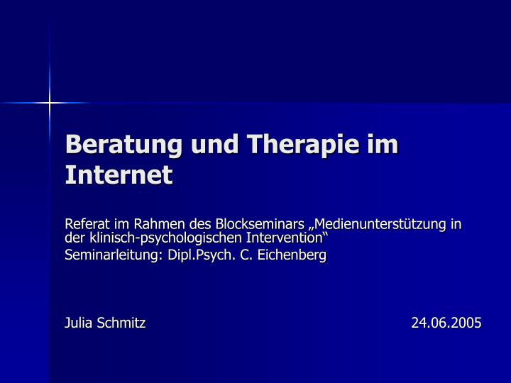 beratung und therapie im internet