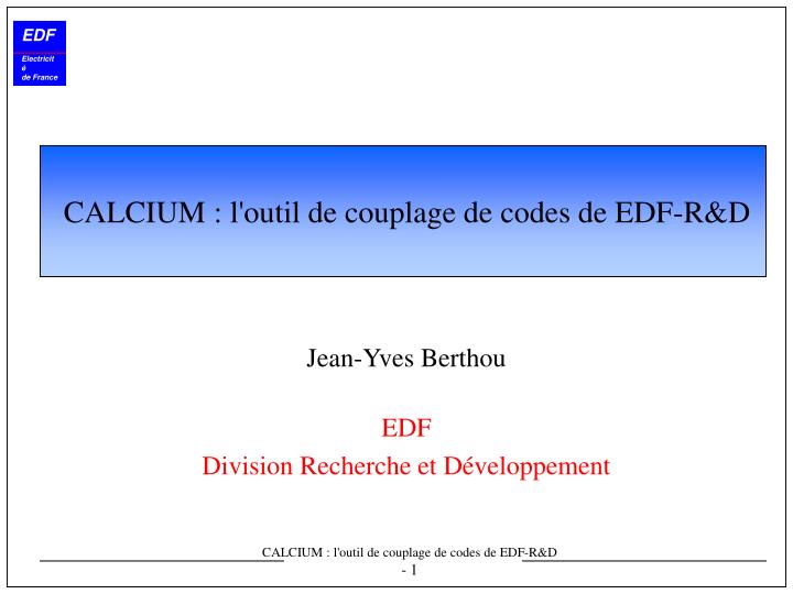 calcium l outil de couplage de codes de edf r d