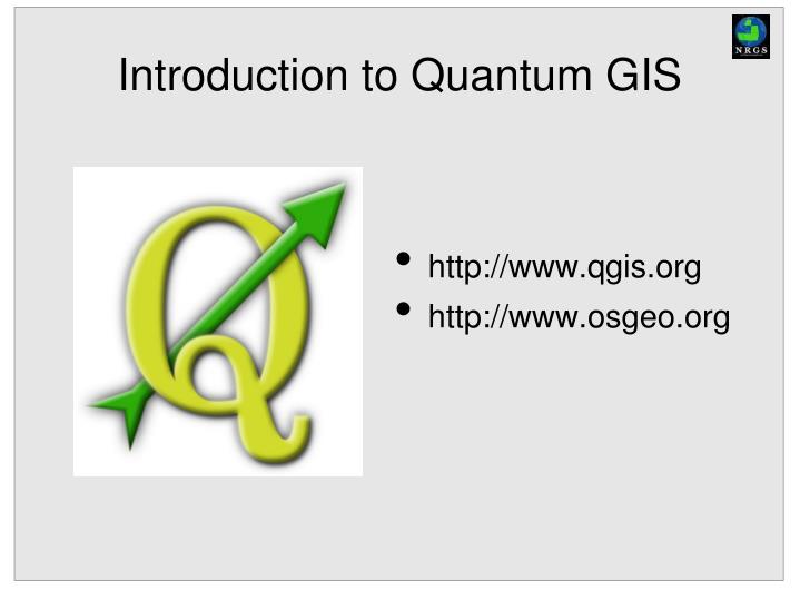 introduction to quantum gis