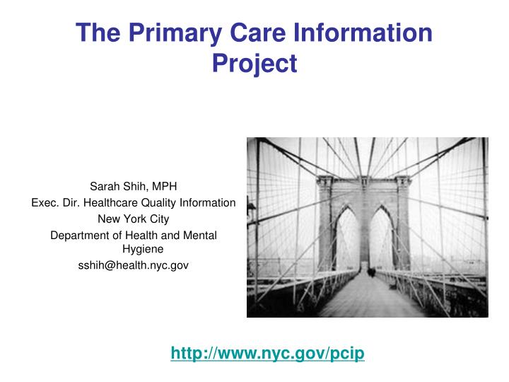 the primary care information project