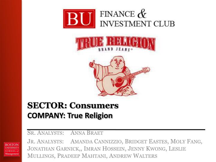 sector consumers company true religion