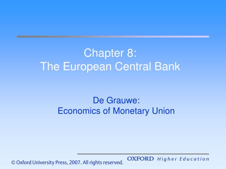 chapter 8 the european central bank
