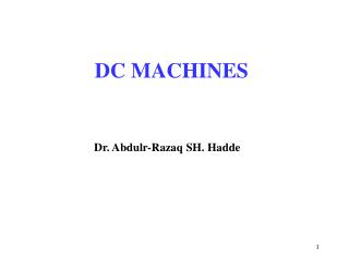 DC MACHINES