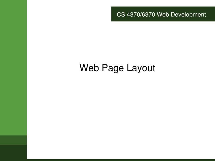 cs 4370 6370 web development