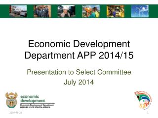 Economic Development Department APP 2014/15