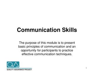 Communication Skills