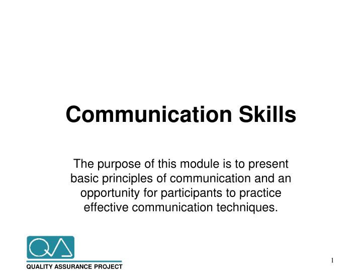 effective communication skills ppt