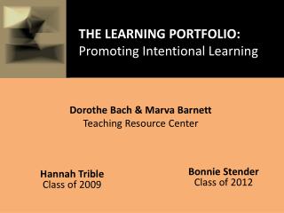 Bonnie Stender Class of 2012