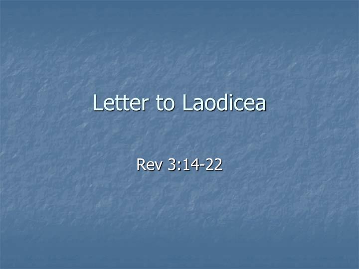 letter to laodicea